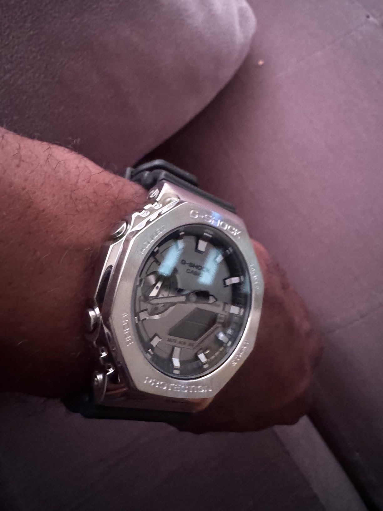 G-Shock Casio Metal Covered Octagonal Black Resin Band Watch GM2100-1A - Customer Photo 1