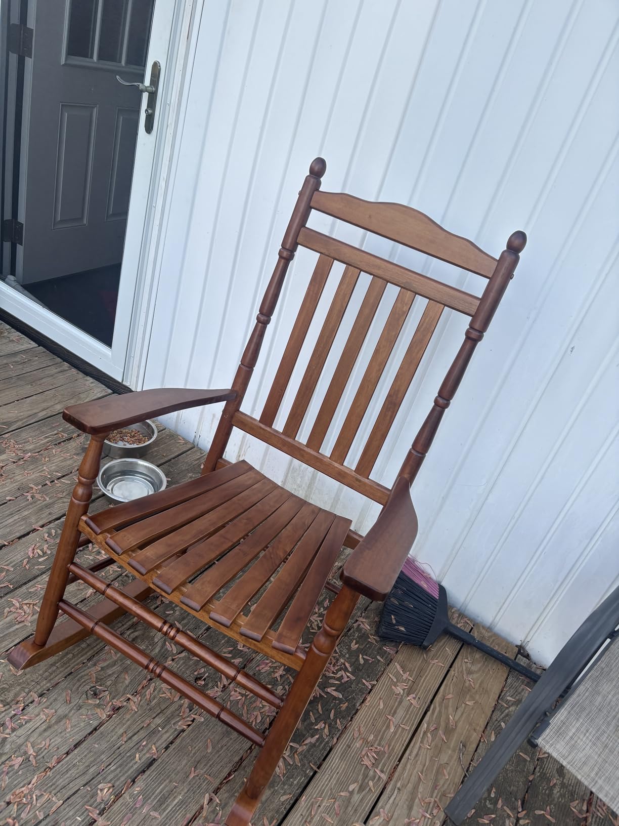 VINGLI Wooden Rocking Chair, Outdoor Chair with 450 lbs Support (Teak, 1PC) Customer Review VINGLI Wooden Rocking Chair, Outdoor Chair with 450 lbs Support (Teak, 1PC) - Customer Photo 1