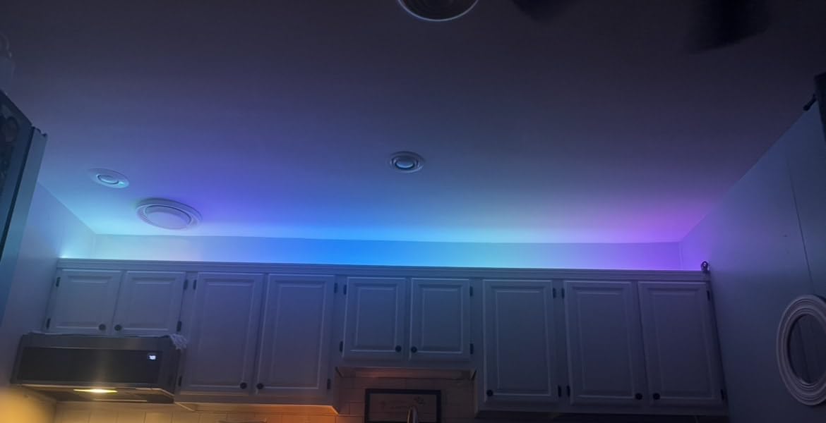Govee RGBIC LED Strip Lights, Smart LED Lights for Bedroom, Bluetooth LED Lights APP Control, DIY Multiple Colors on One Line, Color Changing LED Strip Lighting Music Sync, Home Decor, 16.4ft Customer Review Govee RGBIC LED Strip Lights, Smart LED Lights for Bedroom, Bluetooth LED Lights APP Control, DIY Multiple Colors on One Line, Color Changing LED Strip Lighting Music Sync, Home Decor, 16.4ft - Customer Photo 2