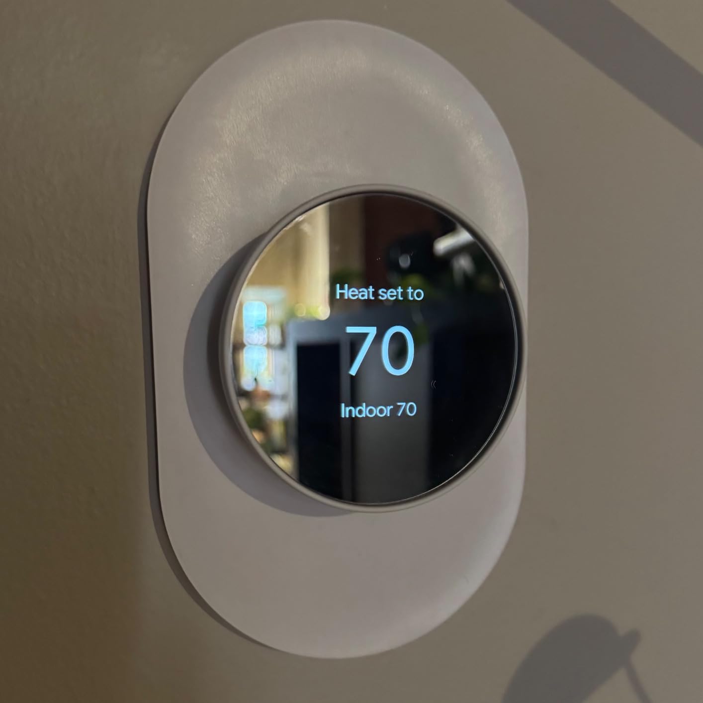 Google Nest Thermostat - Smart Thermostat for Home - Programmable Wifi Thermostat - Snow (Renewed) - Customer Photo 2