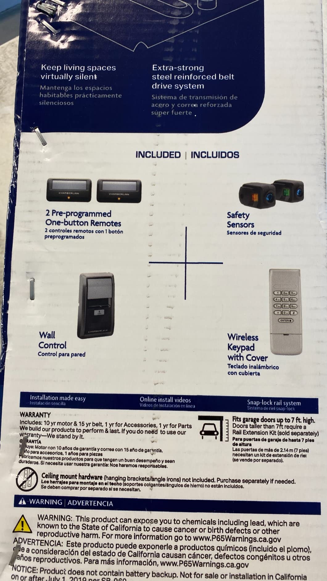 Chamberlain B2405 Quiet Wi-Fi Garage Door Opener, Wireless Keypad - Quantity 1 Customer Review Chamberlain B2405 Quiet Wi-Fi Garage Door Opener, Wireless Keypad - Quantity 1 - Customer Photo 2