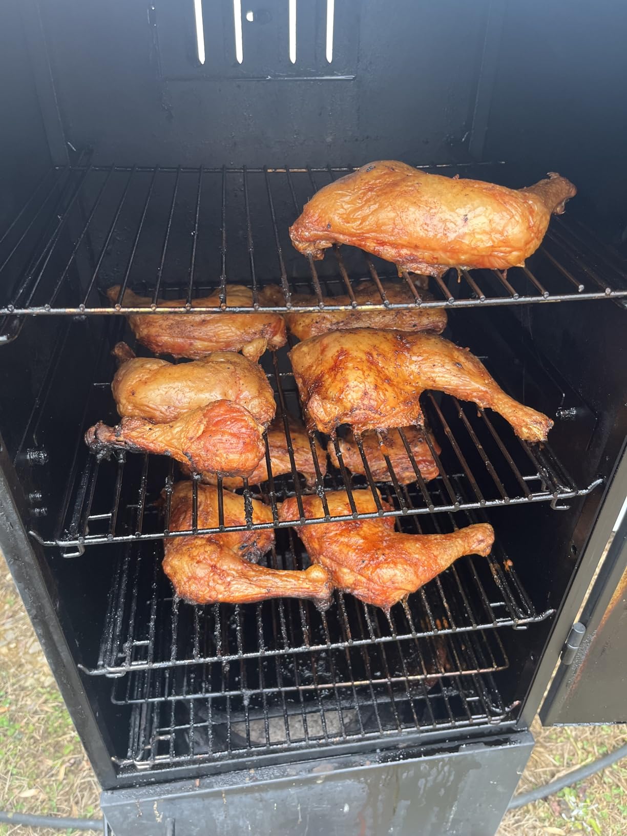 Pit Boss 3-Series Gas Vertical Smoker, Red Hammertone - 10773 customer photo 1