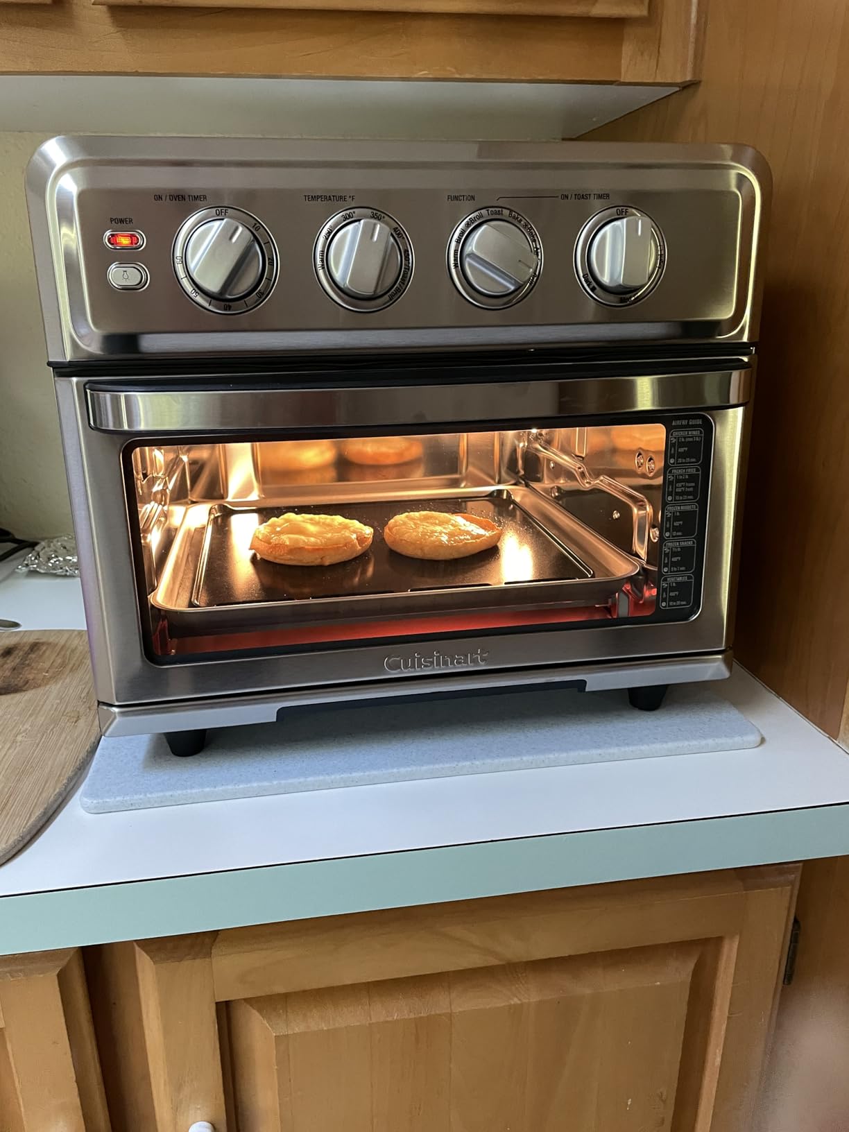 Cuisinart Air Fryer Toaster Oven, 1800W, 8-in-1 with Air Fry, Convection, Broil & Warm, 0.6 Cubic Feet, 60-Minute Timer, TOA-70NAS, Stainless Steel - Customer Photo 2