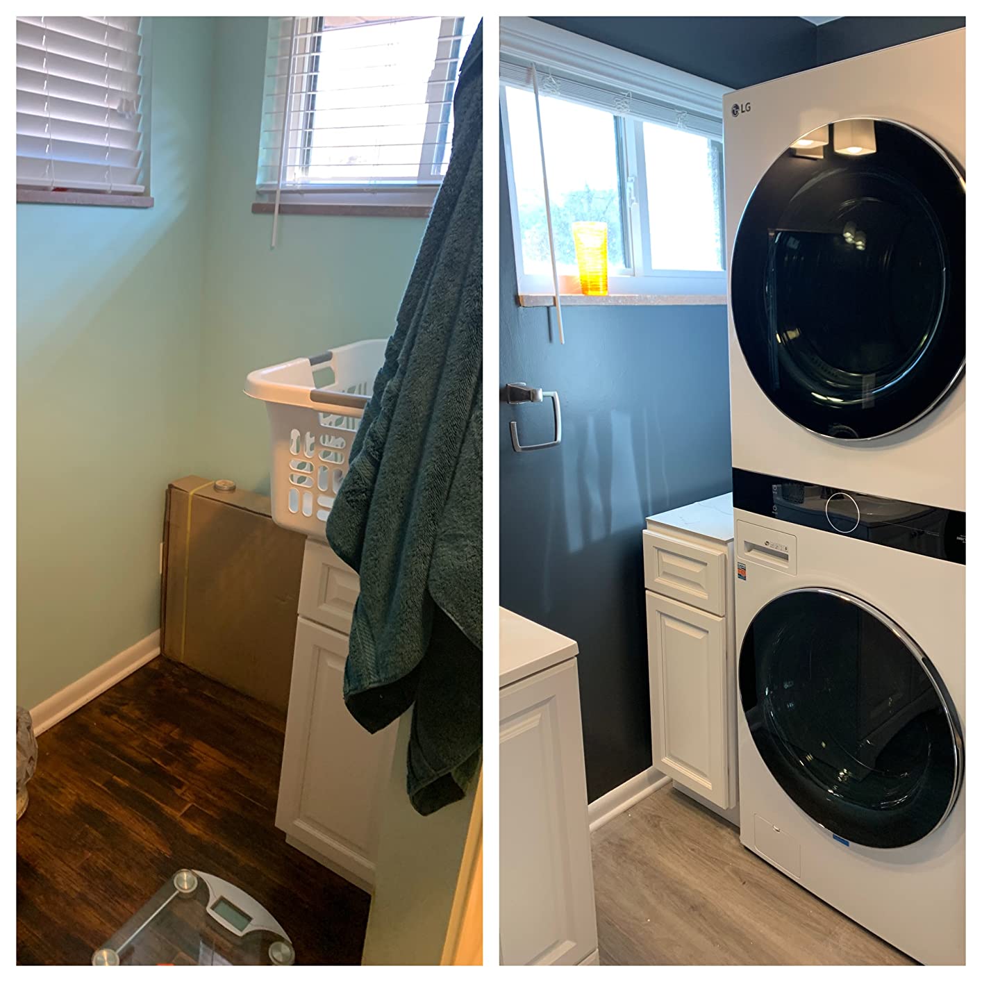 LG WashTower Stacked Smart Laundry Center 4.5 Cu.Ft. Front Load Washer & 7.4 Cu.Ft. Gas Dryer in Black Steel w/Steam WKGX201HBA - Customer Photo 4