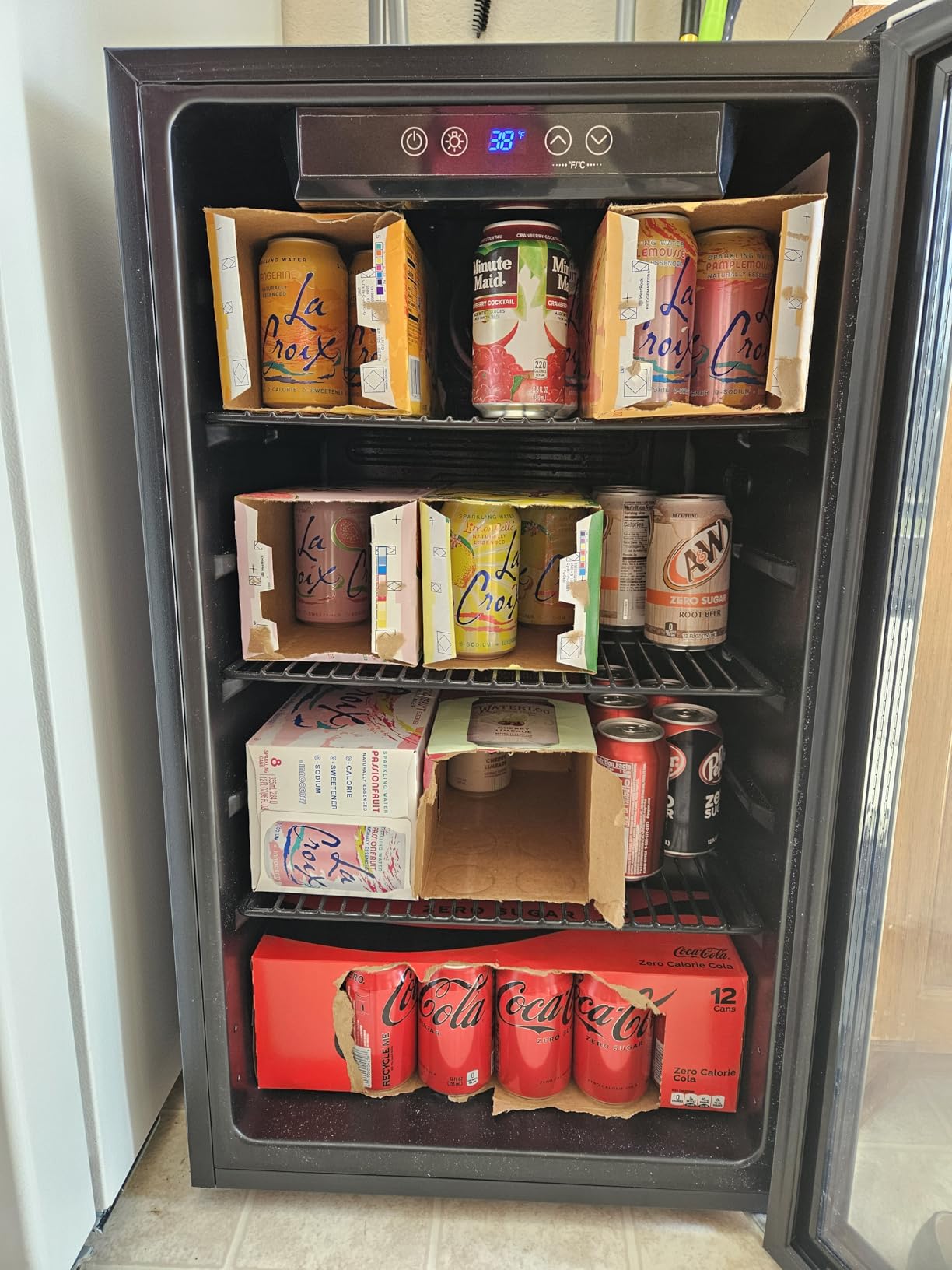 Honeywell Beverage Refrigerator and Cooler, 116 Can Mini Fridge with Glass Door for Soda Beer or Wine for Office or Bar with Adjustable Removable Shelving, Commercial Grade customer photo 2