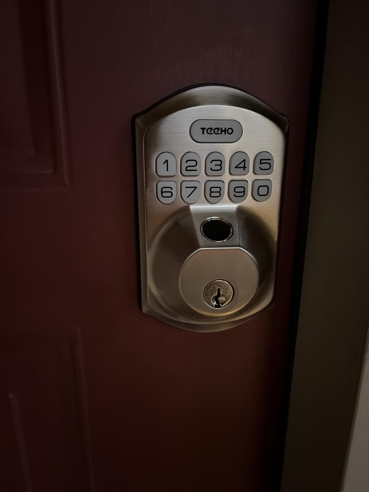 TEEHO TE002 Fingerprint Door Lock - Keyless Entry Door Lock - Electronic Keypad Deadbolt - Smart Locks for Front Door - Auto Lock - Easy Installation - Oil-Rubbed Bronze - Customer Photo 1