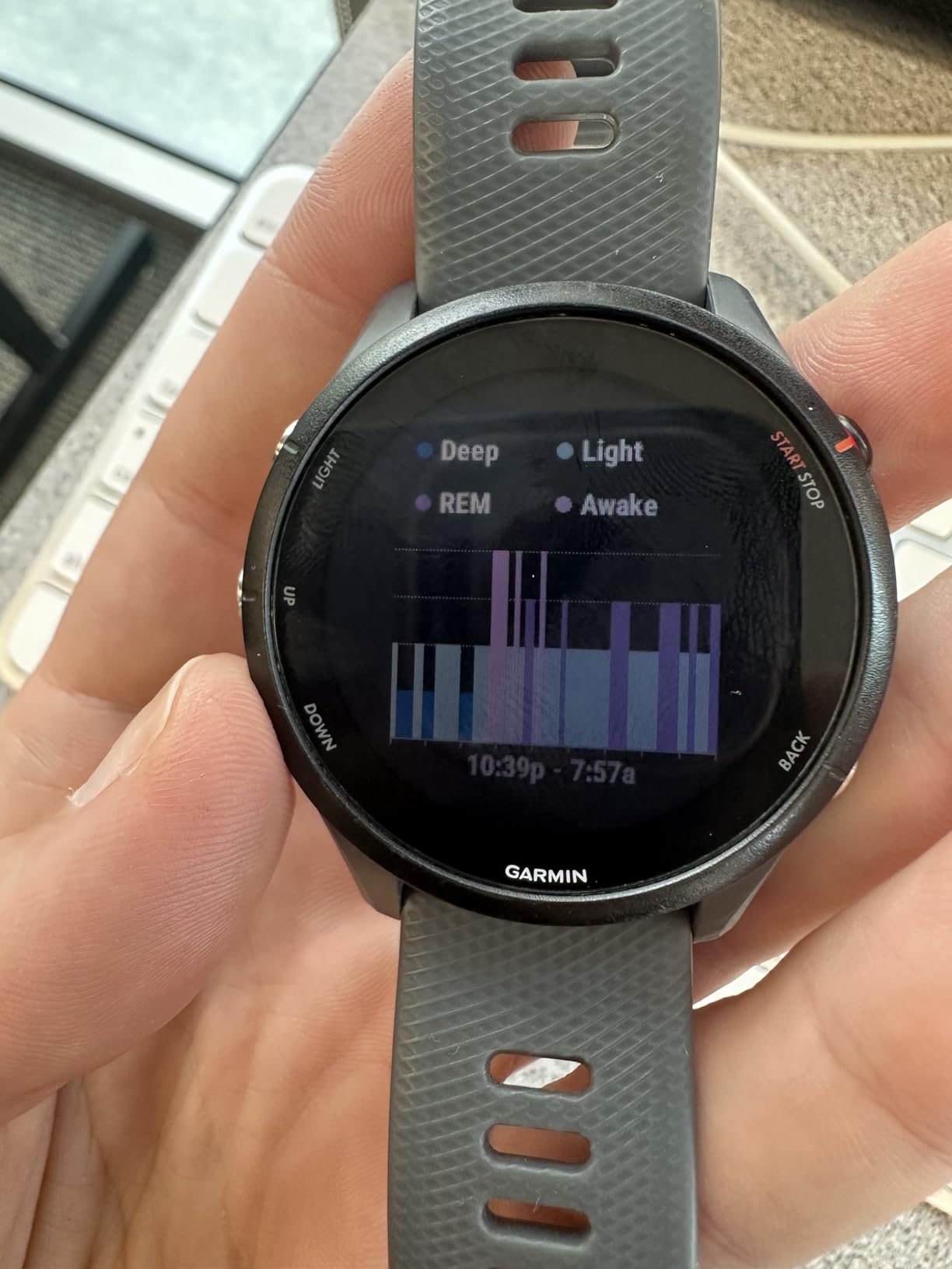 Garmin Forerunner® 255, GPS Running Smartwatch, Advanced Insights, Long-Lasting Battery, Slate Gray Customer Review Garmin Forerunner® 255, GPS Running Smartwatch, Advanced Insights, Long-Lasting Battery, Slate Gray - Customer Photo 2