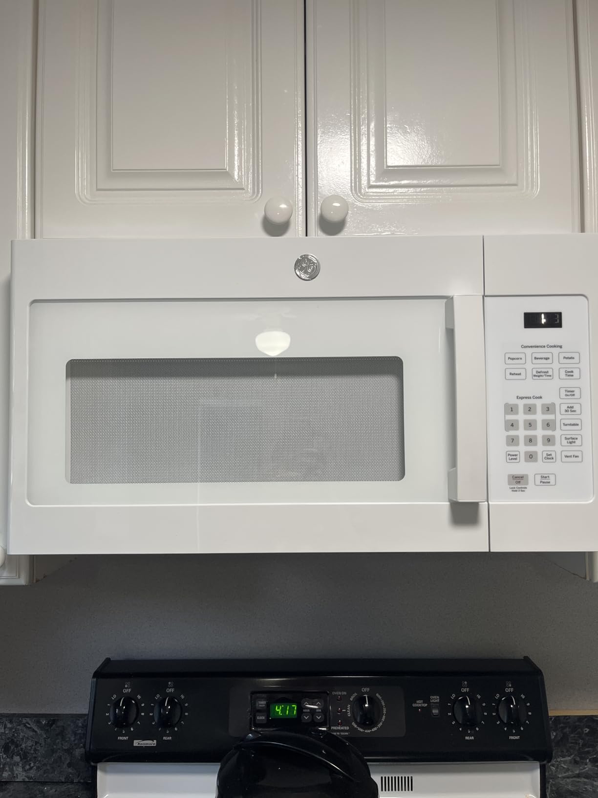 GE JVM3160DFWW 1.6 Cu. Ft. Over-the-Range Microwave Oven White Bundle with Premium 2 YR CPS Enhanced Protection Pack - Customer Photo 1
