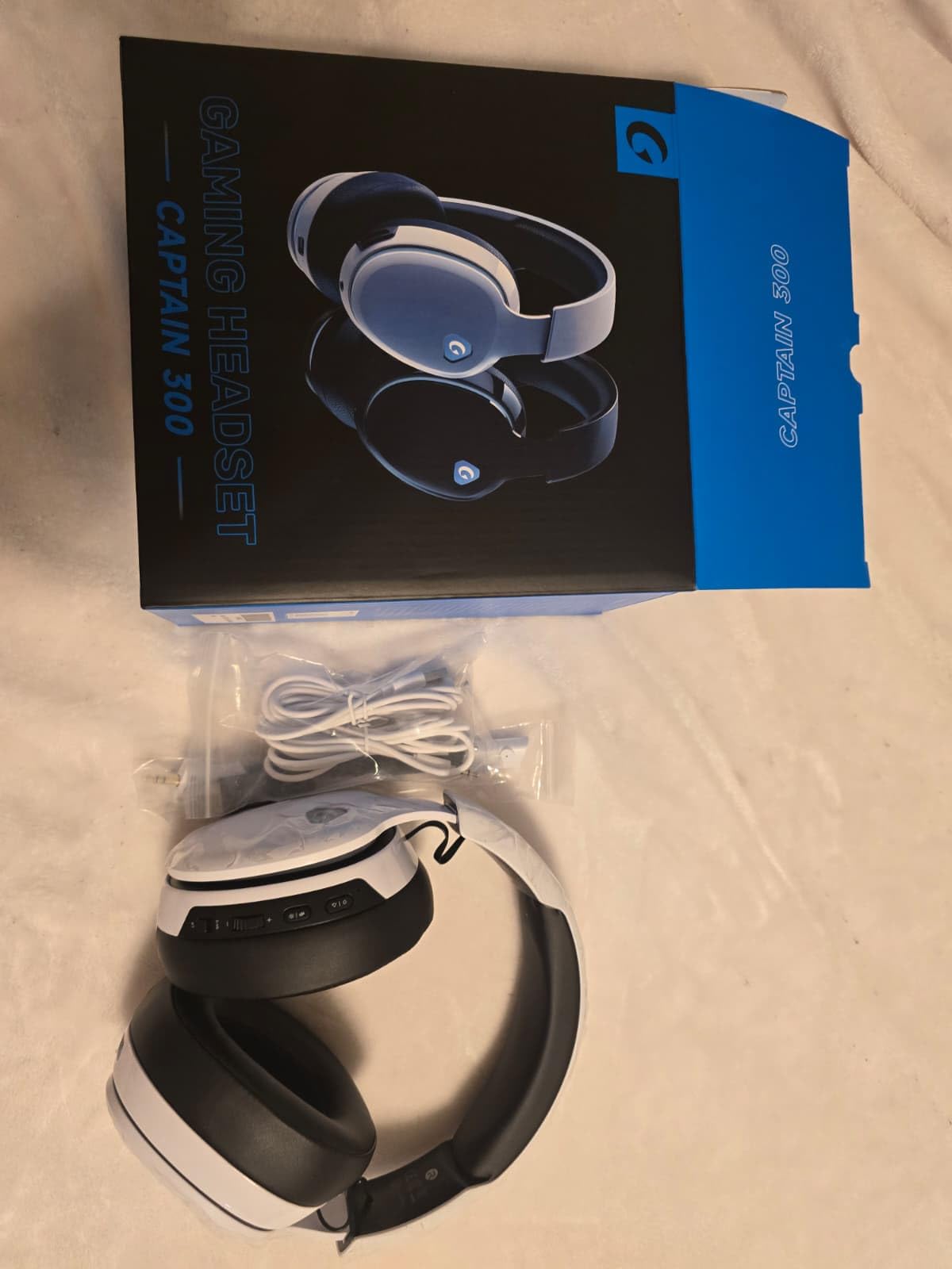 Gtheos 2.4GHz Wireless Gaming Headset for PS5, PS4 Fortnite & Call of Duty/FPS Gamers, PC, Nintendo Switch, Bluetooth 5.3 Gaming Headphones with Noise Canceling Mic, Stereo Sound, 40+Hr Battery -White Customer Review Gtheos 2.4GHz Wireless Gaming Headset for PS5, PS4 Fortnite & Call of Duty/FPS Gamers, PC, Nintendo Switch, Bluetooth 5.3 Gaming Headphones with Noise Canceling Mic, Stereo Sound, 40+Hr Battery -White - Customer Photo 1