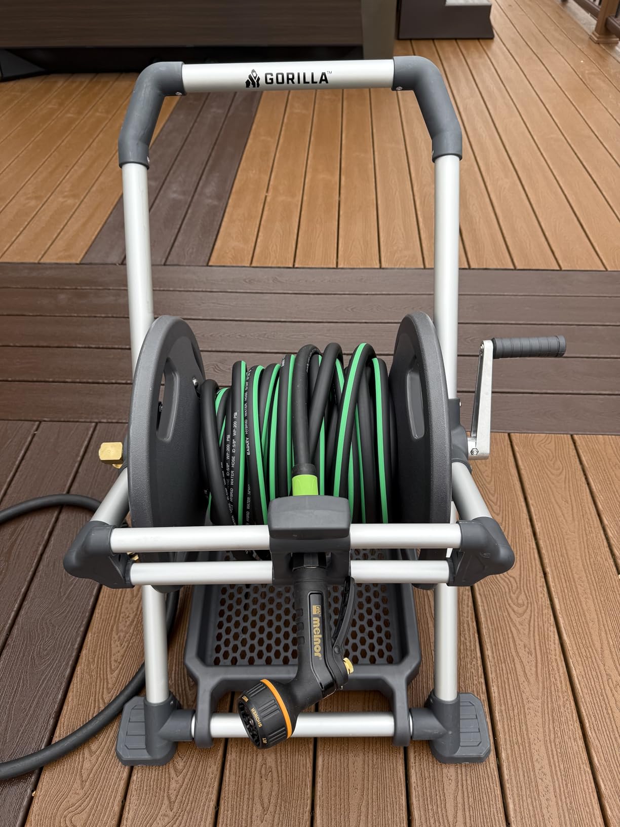 Gorilla 200' Aluminum Zero-Rust Upright Hose Reel customer photo 2