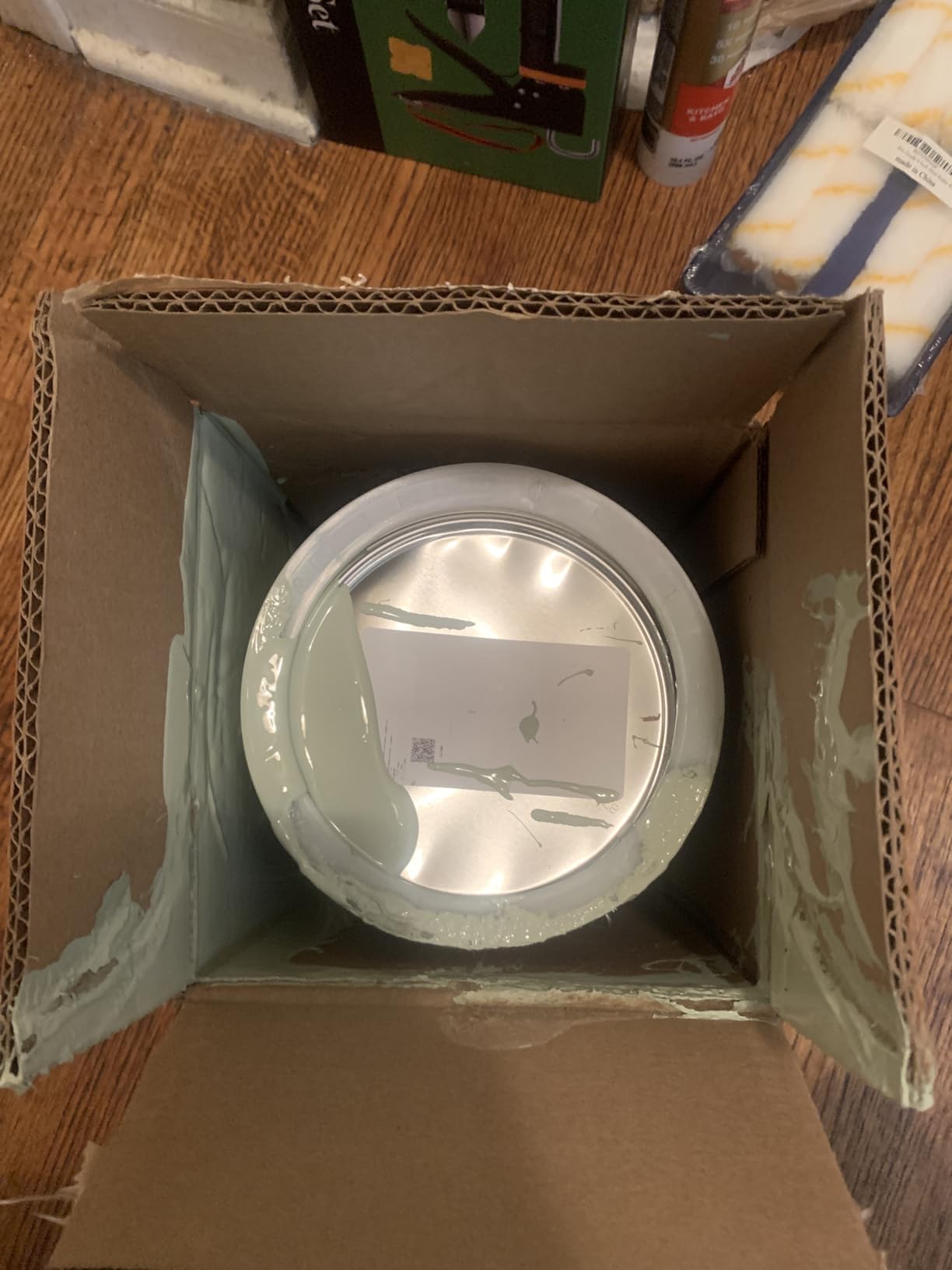 Glidden Total Exterior Paint & Primer All-in-One, Light Sage/Green, Flat, 1 Gallon Customer Review Glidden Total Exterior Paint & Primer All-in-One, Light Sage/Green, Flat, 1 Gallon - Customer Photo 1