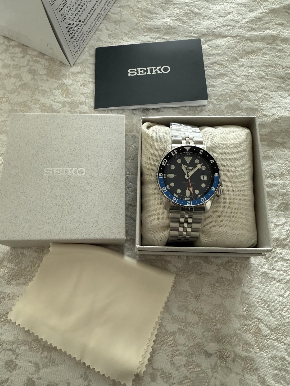 Seiko 5 Sports SSK003 Automatic Watch for Men - 5 -Sports - Blue Dial with Date Calendar and Luminous Hands & Markers and Black & Blue GMT Bezel, 100m Water-Resistant - Customer Photo 1