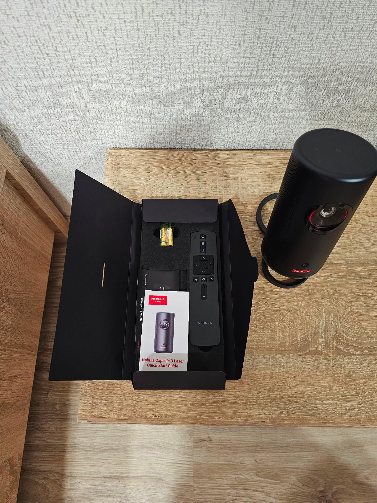 NEBULA Capsule 3 Laser, Outdoor Portable Mini Wi-Fi Smart TV Projector, Upgraded with Google TV, Official Netflix, Dolby Digital, 120 inches Screen and 2.5H Built-In Battery customer photo 2
