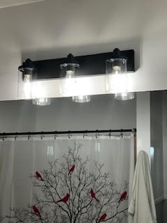 Aipsun 48in Vanity Light Black Bathroom Vanity Lighting Fixtures 6 Light Bathroom Light Fixtures with Clear Glass Shade(Exclude Bulb) - Customer Photo 2