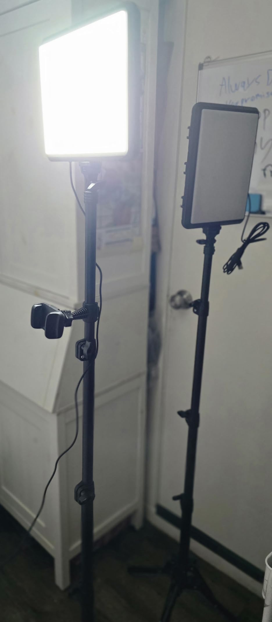 2-Pack LED Video Light Kit, NiceVeedi Studio Light, 2800-6500K Dimmable Photography Lighting Kit with Tripod Stand&Phone Holder, 73 2-Pack LED Video Light Kit, NiceVeedi Studio Light, 2800-6500K Dimmable Photography Lighting Kit with Tripod Stand&Phone Holder, 73
