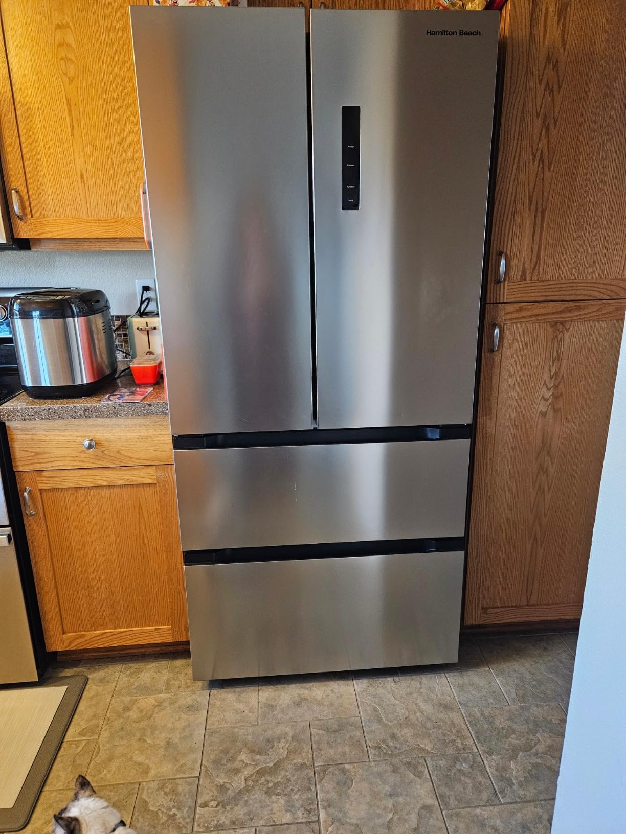Hamilton Beach HBF2067 French Door Full Size Refrigerator with Freezer Drawer, 20.3 cu ft, Stainless Steel Customer Review Hamilton Beach HBF2067 French Door Full Size Refrigerator with Freezer Drawer, 20.3 cu ft, Stainless Steel - Customer Photo 4