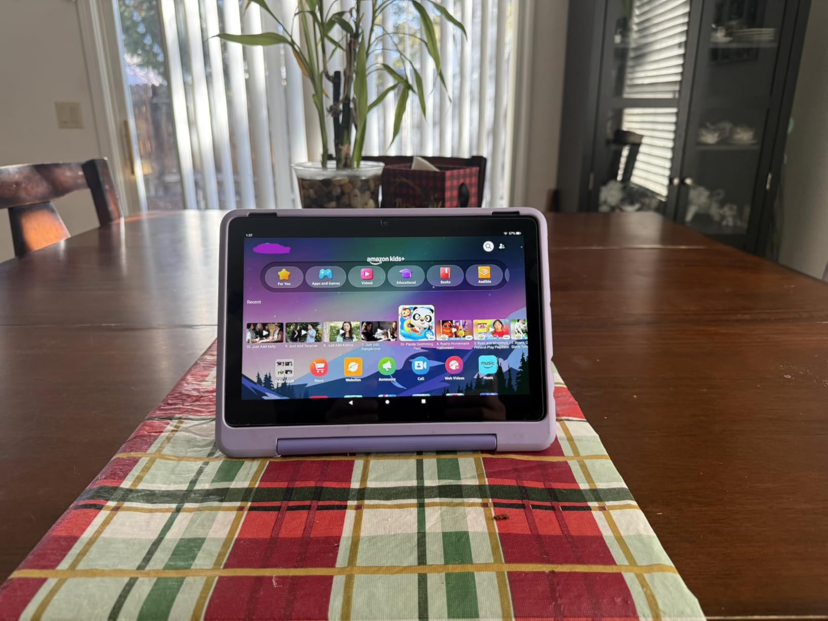 Amazon Fire HD 10 Kids Pro tablet (newest model) ages 6-12. Bright 10.1
