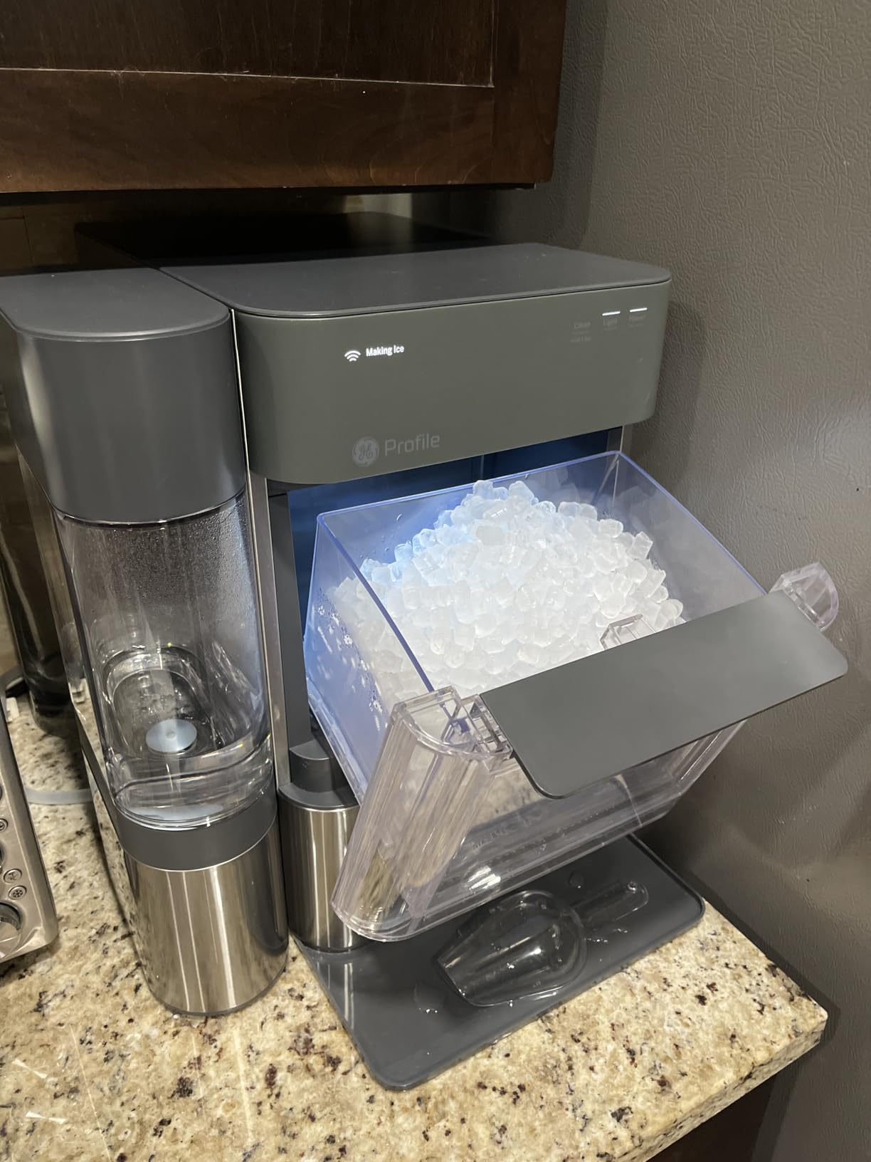 GE Profile Opal 2.0 XL with 1 Gallon Tank, Chewable Crunchable Countertop Nugget Ice Maker, Scoop included, 38 lbs in 24 hours, Pellet Ice Machine with WiFi & Smart Connected, Stainless Steel Customer Review GE Profile Opal 2.0 XL with 1 Gallon Tank, Chewable Crunchable Countertop Nugget Ice Maker, Scoop included, 38 lbs in 24 hours, Pellet Ice Machine with WiFi & Smart Connected, Stainless Steel - Customer Photo 1
