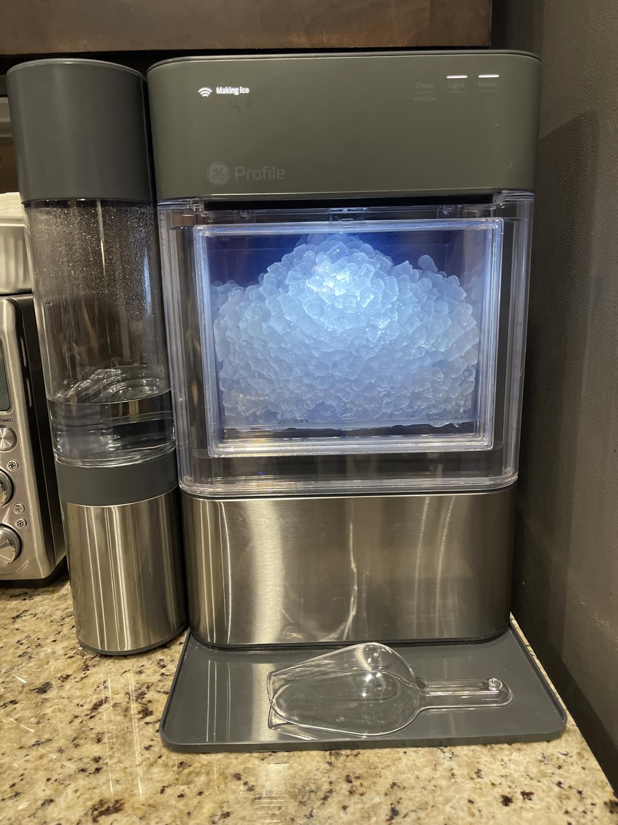 GE Profile Opal 2.0 XL with 1 Gallon Tank, Chewable Crunchable Countertop Nugget Ice Maker, Scoop included, 38 lbs in 24 hours, Pellet Ice Machine with WiFi & Smart Connected, Stainless Steel Customer Review GE Profile Opal 2.0 XL with 1 Gallon Tank, Chewable Crunchable Countertop Nugget Ice Maker, Scoop included, 38 lbs in 24 hours, Pellet Ice Machine with WiFi & Smart Connected, Stainless Steel - Customer Photo 3