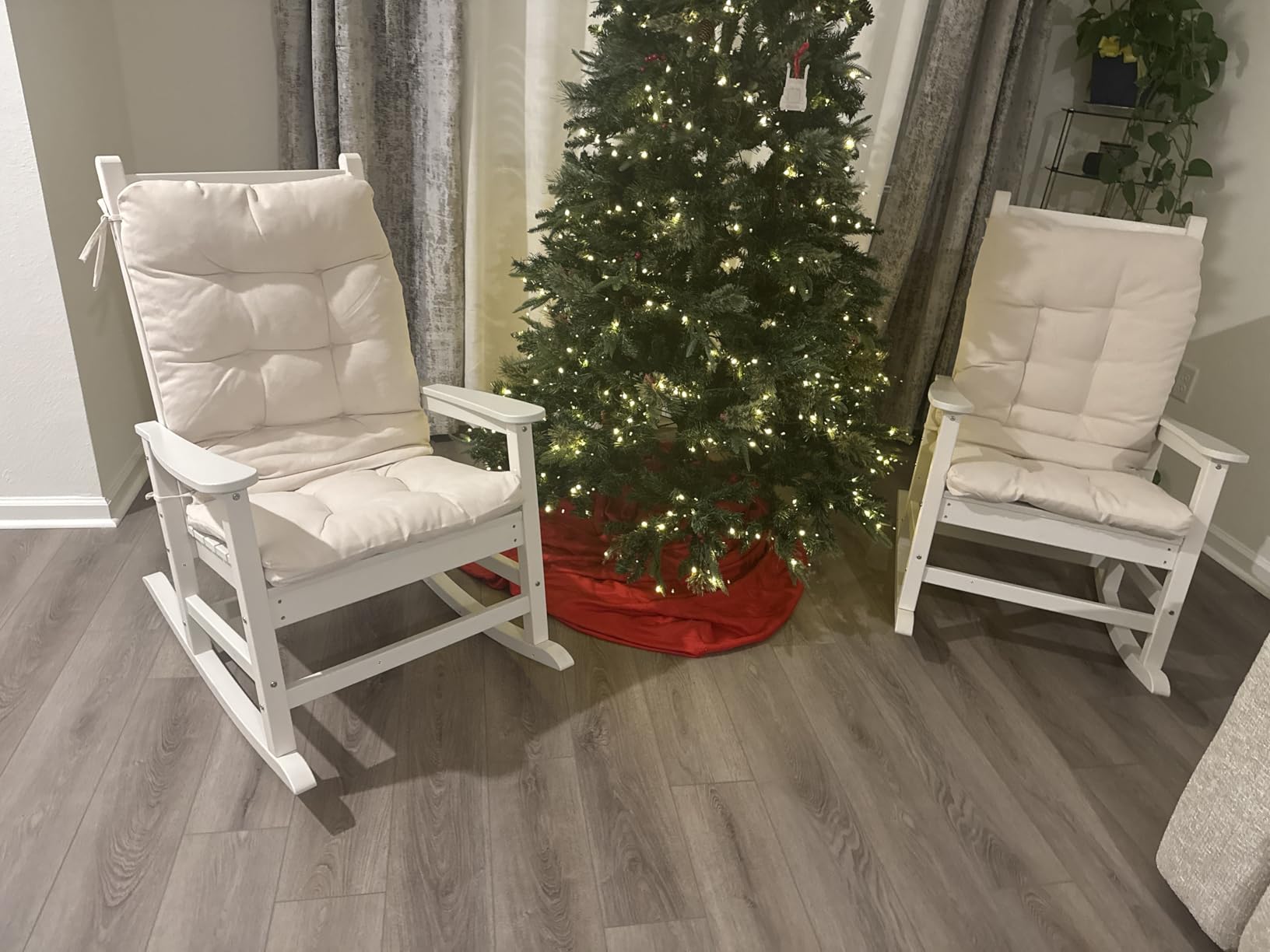 SERWALL Outdoor Rocking Chair Set of 2, HDPE Rocking Chairs for Adult Customer Review SERWALL Outdoor Rocking Chair Set of 2, HDPE Rocking Chairs for Adult - Customer Photo 1