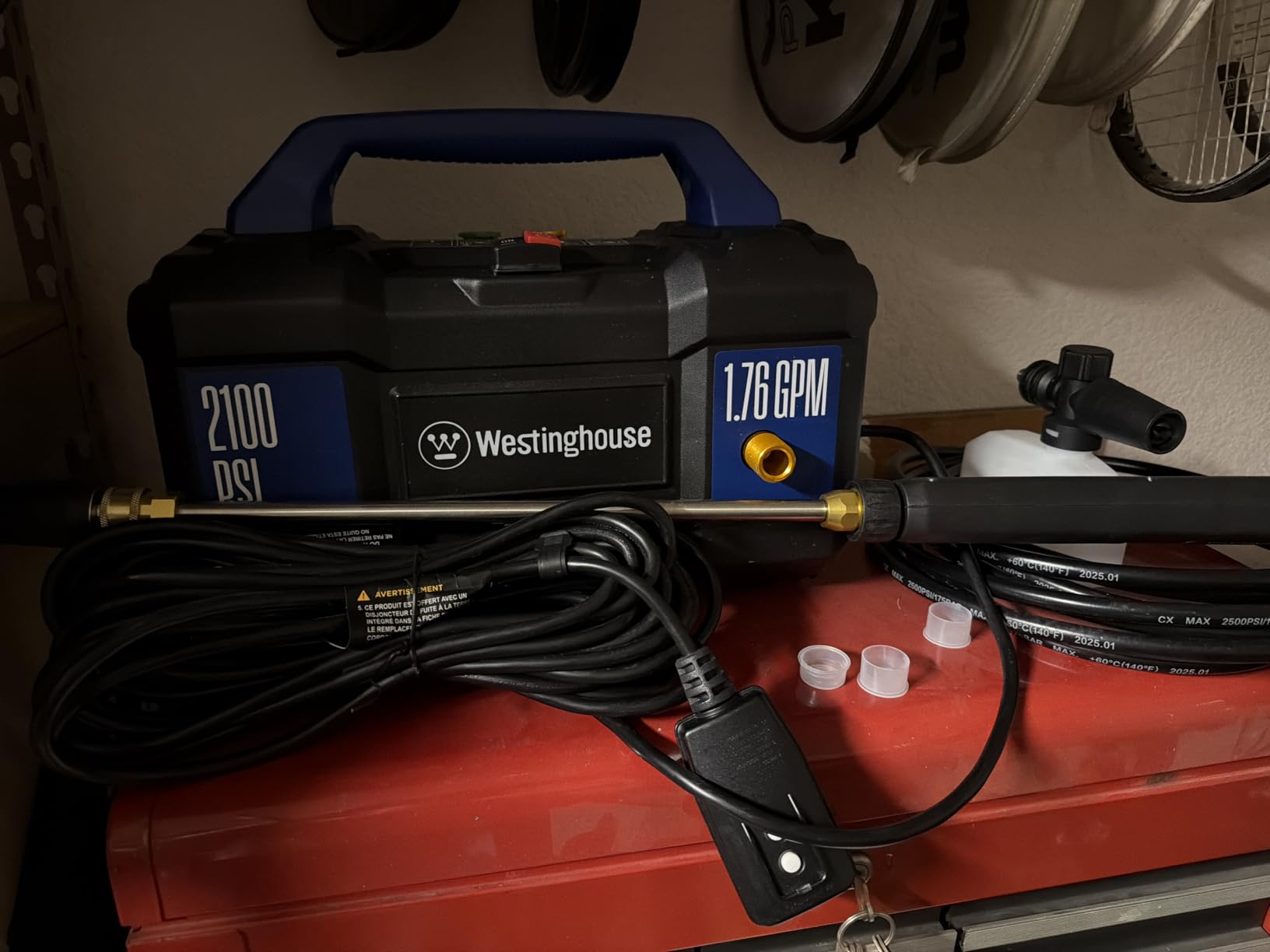 Westinghouse ePX3100v Electric Pressure Washer, 2100 Max PSI 1.76 Max GPM, Built-in Carry Handle, Detachable Foam Cannon, Pro-Style Steel Wand, 3-Nozzle Set customer photo 1