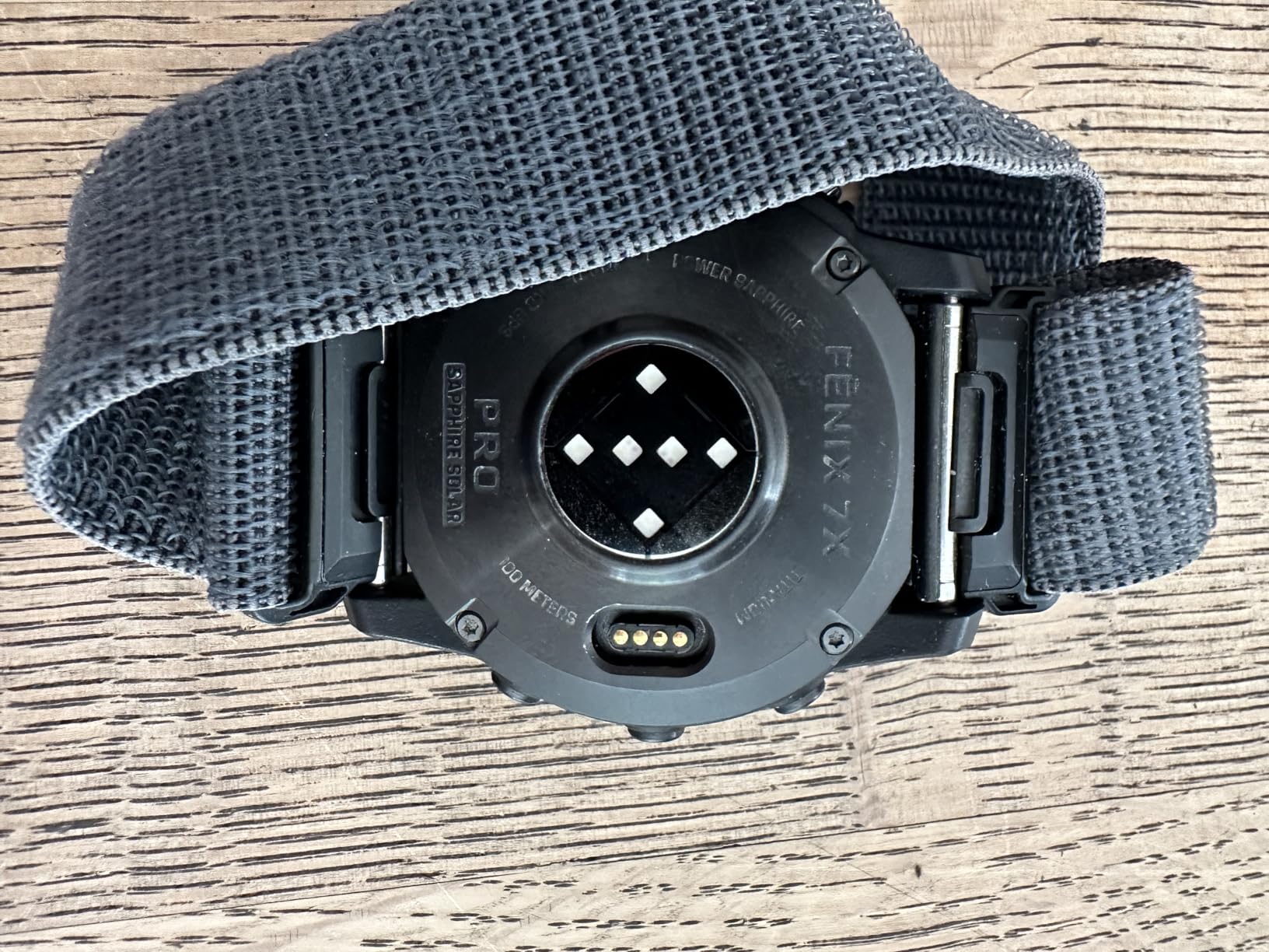 Garmin fēnix 7X Pro Sapphire Solar, Multisport GPS Smartwatch, Built-in Flashlight, Solar Charging Capability, Fog Gray/Ember Orange - Customer Photo 3