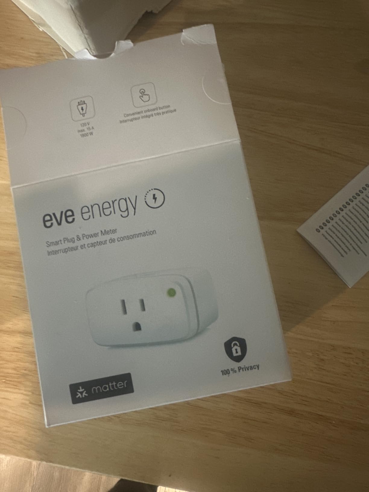 Eve Energy (Matter) - Smart Plug, App and Voice Control, 100% Privacy, Matter Over Thread, Works with Apple Home, Alexa, Google Home, SmartThings - Customer Photo 2
