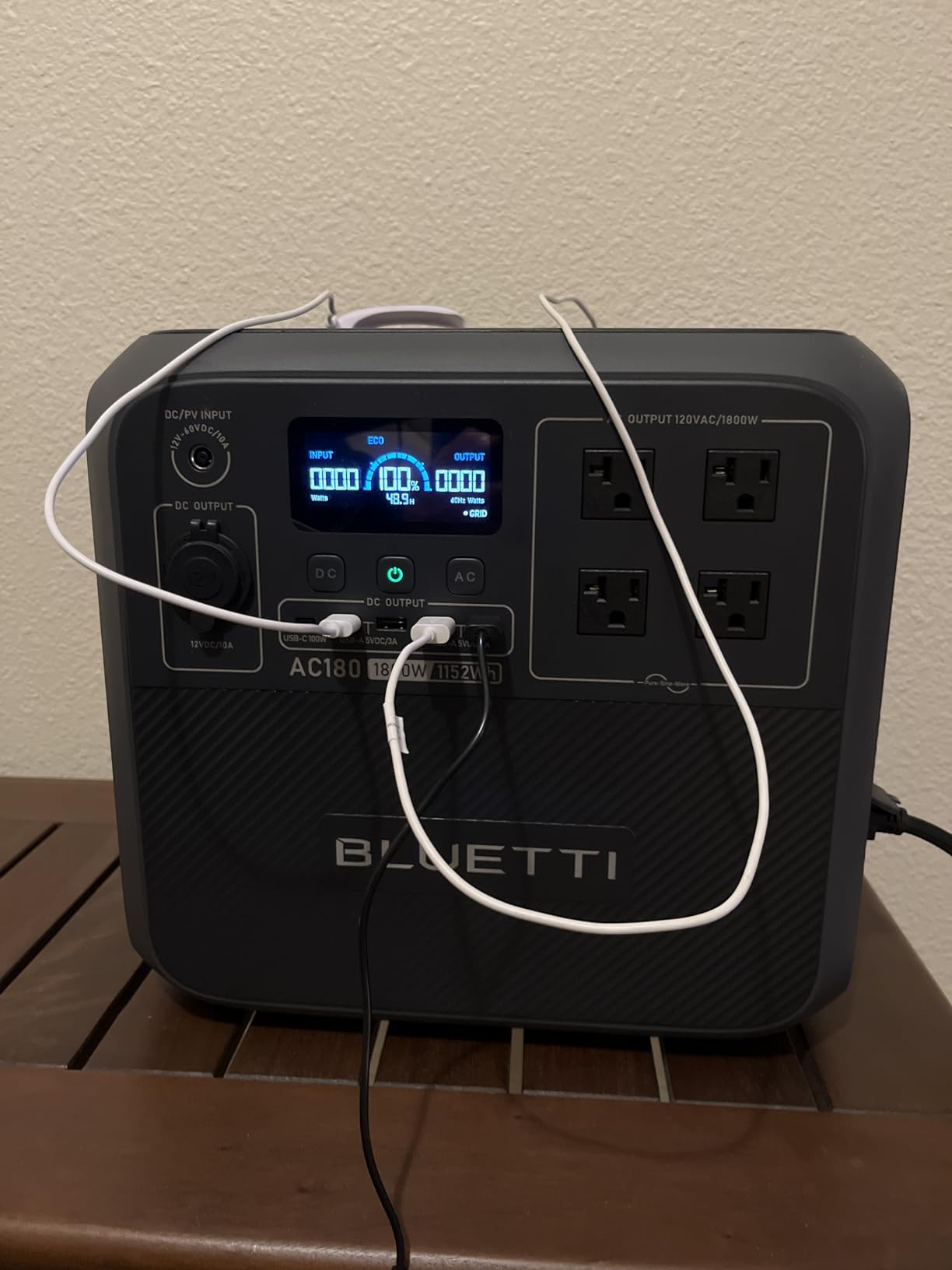 BLUETTI Portable Power Station AC180, 1152Wh LiFePO4 Battery Backup w/ 2 1800W (2700W peak) AC Outlets, 0-80% in 45Min, Solar Generator for Camping, Off-grid, Power Outage Customer Review BLUETTI Portable Power Station AC180, 1152Wh LiFePO4 Battery Backup w/ 2 1800W (2700W peak) AC Outlets, 0-80% in 45Min, Solar Generator for Camping, Off-grid, Power Outage - Customer Photo 3