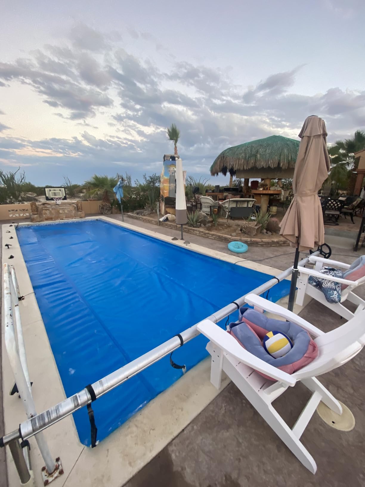 BigXwell Solar Pool Cover, Blue 16-mil 16 x 32 Foot Rectangle for In-Ground Pools, 1600 Series Heavy-Duty Insulating Pool Heater Covers. - Customer Photo 2