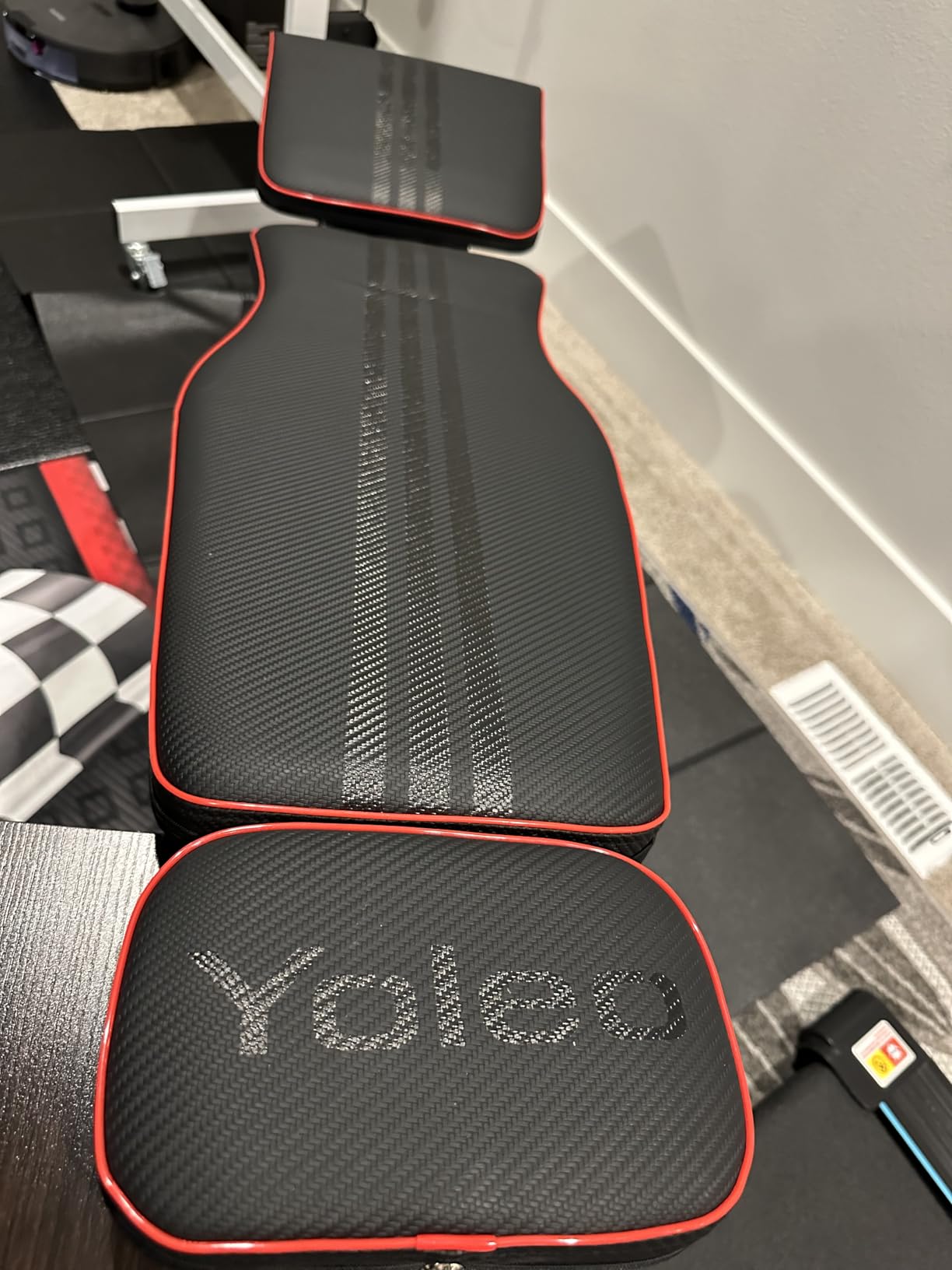 Yoleo Adjustable Weight Bench, 660LB Foldable Workout Bench with Extended Head/Neck Protection/Spine Support for Bench Press, Fast Folding Incline Decline Flat Bench - Customer Photo 2