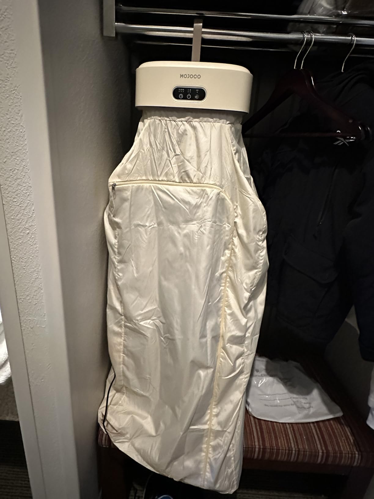 MOJOCO Portable Clothes Dryer - Mini/Compact Dryer for Apartment, RV, Travel - Small Quiet Fast-Drying Machine with Adjustable Timer & Hassle-Free Setup - Customer Photo 1