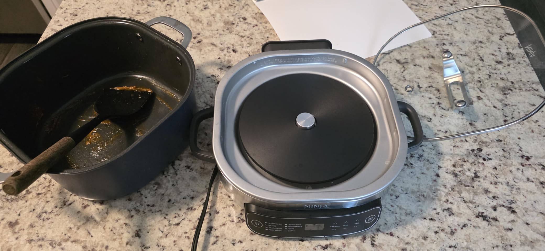 Ninja 12-in-1 PossibleCooker PLUS | 8.5-qt Multi-Cooker | Slow Cooker, Dutch Oven & More | Sous Vide & Proof | Nonstick | Oven Safe to 500°F | Black | MC1010 Customer Review Ninja 12-in-1 PossibleCooker PLUS | 8.5-qt Multi-Cooker | Slow Cooker, Dutch Oven & More | Sous Vide & Proof | Nonstick | Oven Safe to 500°F | Black | MC1010 - Customer Photo 2