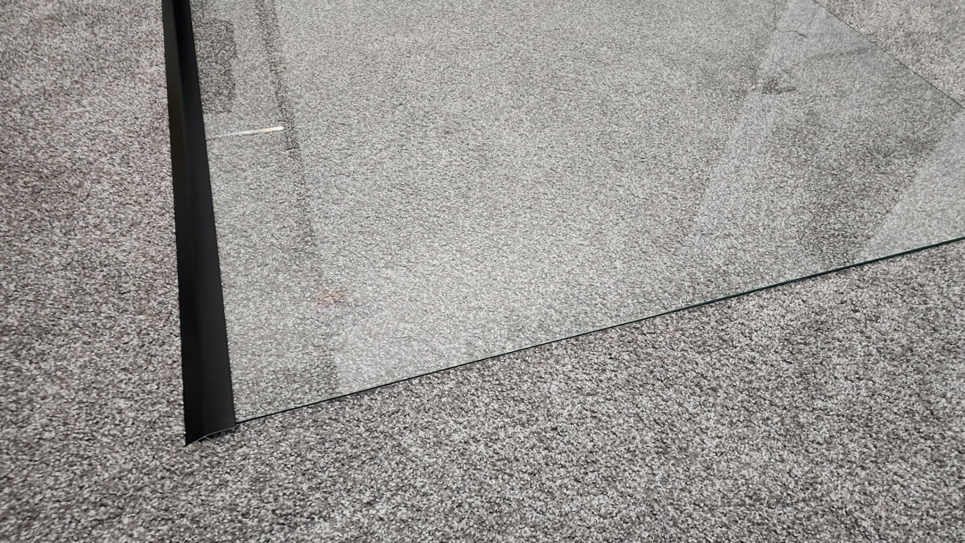 Gaahing Aluminum Floor Transition Threshold Strip, Bridge The Height Gap Between 0.2 to 0.5 inches for Doorway Ramp Tiles Laminate Planks (35.4in x 1.7in, Matte Black) customer photo 2