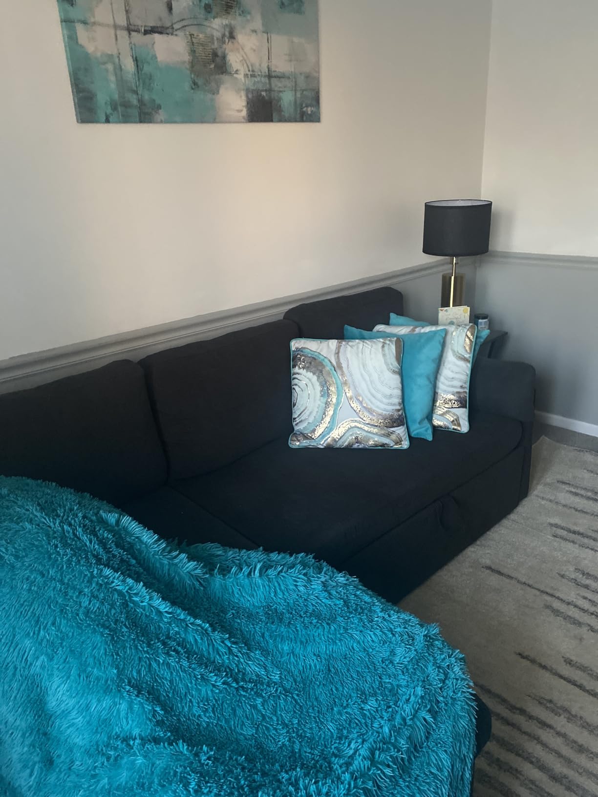 VanAcc Sofa Bed, Sleeper Sofa- 2 in 1 Pull Out Couch Bed with Storage Chaise for Living Room, White Sherpa 84in x 59in x 39in - Customer Photo 1