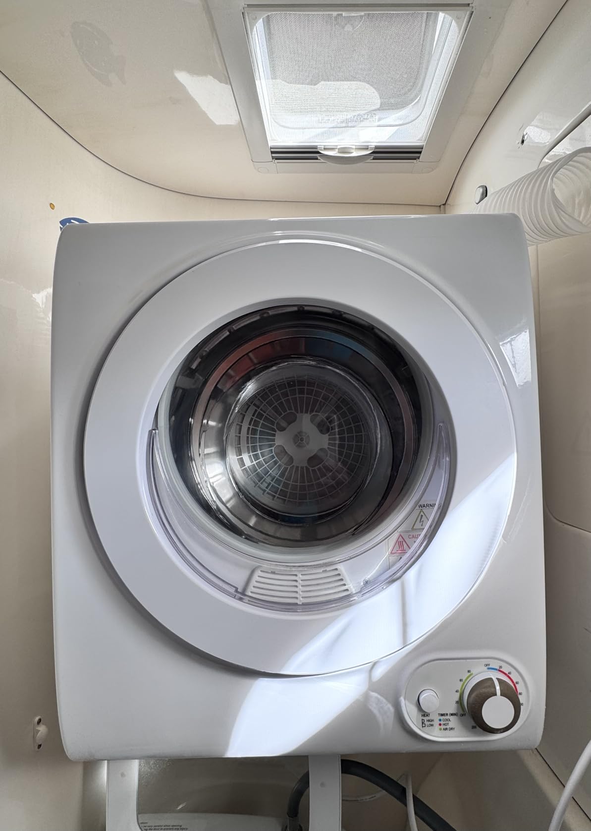 Euhomy 110V Portable Clothes Dryer 850W Compact Laundry Dryers 1.5 cu.ft Front Load Stainless Steel Electric Dryers Machine with Stainless Steel Tub for Apartment,RVs,Dorms,White Easy Control - Customer Photo 1
