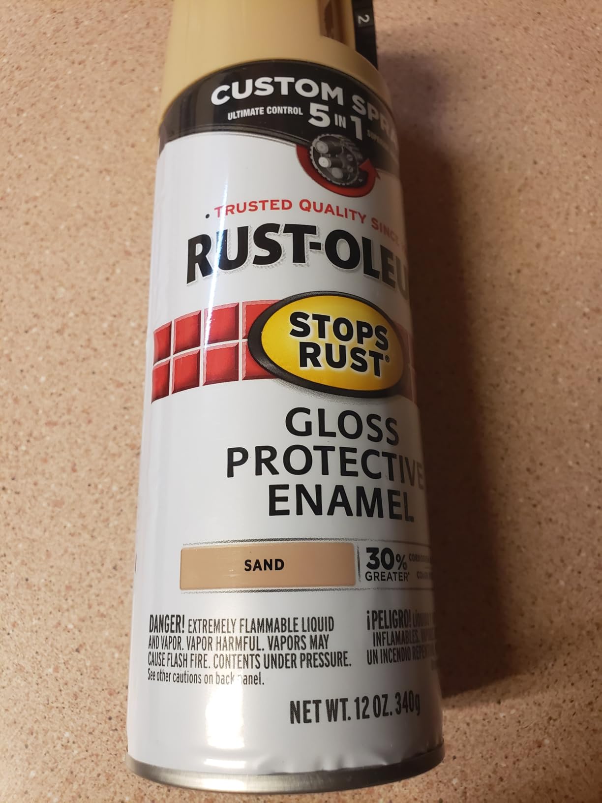 Rust-Oleum 376870 Stops Rust Custom Spray 5-in-1 Spray Paint, 12 oz, Satin White, (Pack of 1) - Customer Photo 2