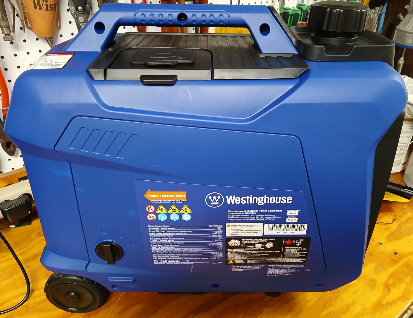 Westinghouse 2550 Peak Watt Super Quiet & Lightweight Portable Inverter Generator, RV Ready 30A Outlet, Gas and Propane Powered, CO Sensor, Parallel Capable, Long Run Time - Customer Photo 1