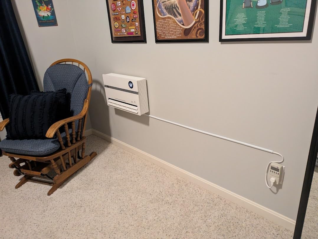 Dreo Smart Wall Heater, Electric Space Heater for Bedroom 1500W, 120° Vertical Oscillation, Adjustable Thermostat, Remote Control, 24H Timer, Easy-Mount Heater for Indoor Use, Works with Alexa, WH719S customer photo 1