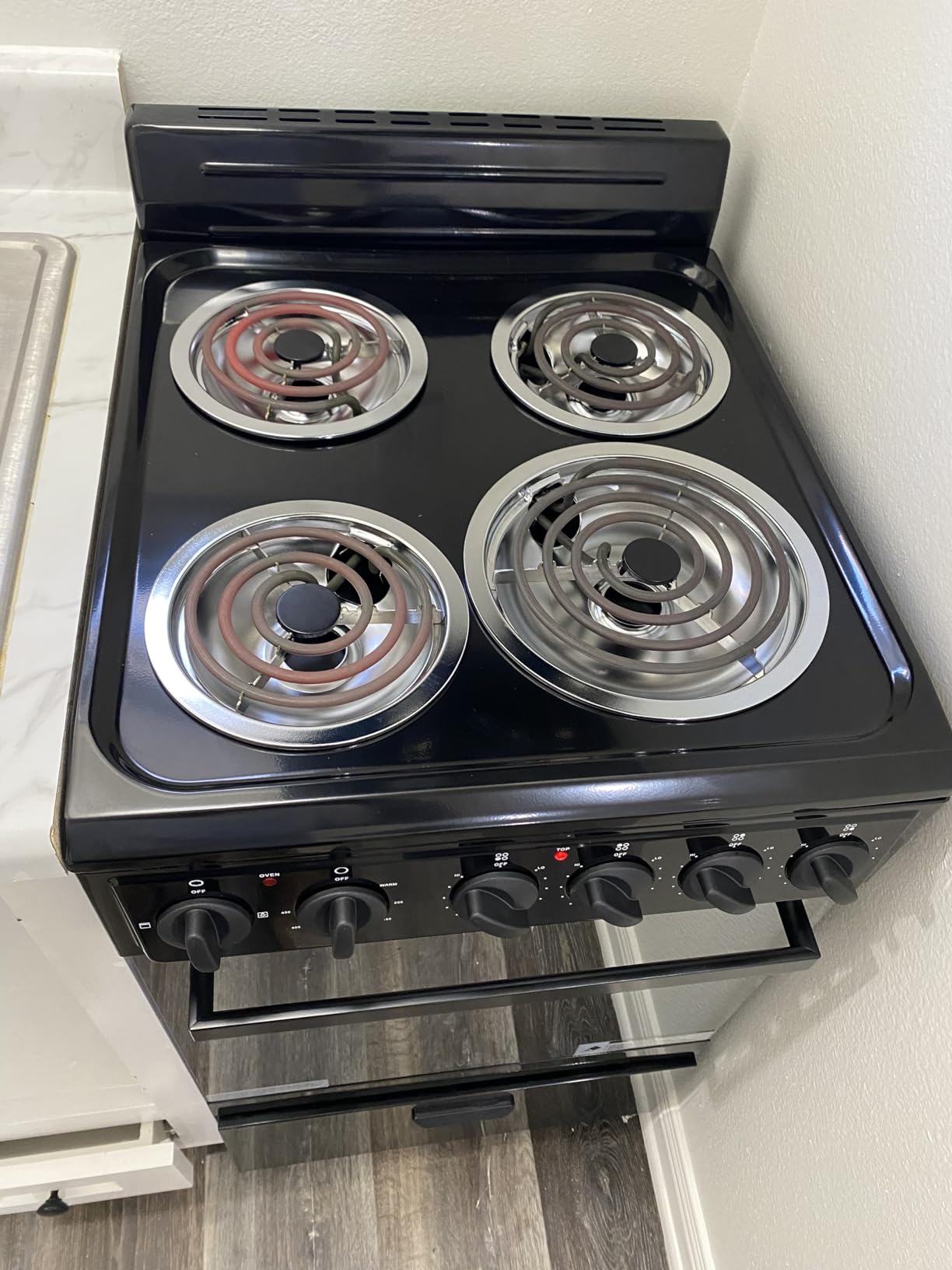 Premium Levella PRE2026GS 20 in Freestanding Smooth Top Electric Range with 4 Burners and 2.1 Cu. Ft. Single Oven Capacity with Lower Storage Drawer - Stainless Customer Review Premium Levella PRE2026GS 20 in Freestanding Smooth Top Electric Range with 4 Burners and 2.1 Cu. Ft. Single Oven Capacity with Lower Storage Drawer - Stainless - Customer Photo 1