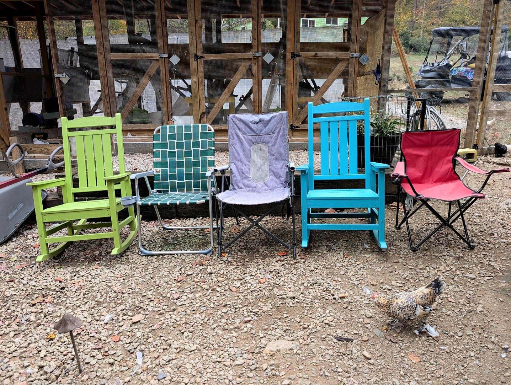 KINGYES Outdoor Rocking Chair Set of 2, High Density Polyethylene Customer Review KINGYES Outdoor Rocking Chair Set of 2, High Density Polyethylene - Customer Photo 1