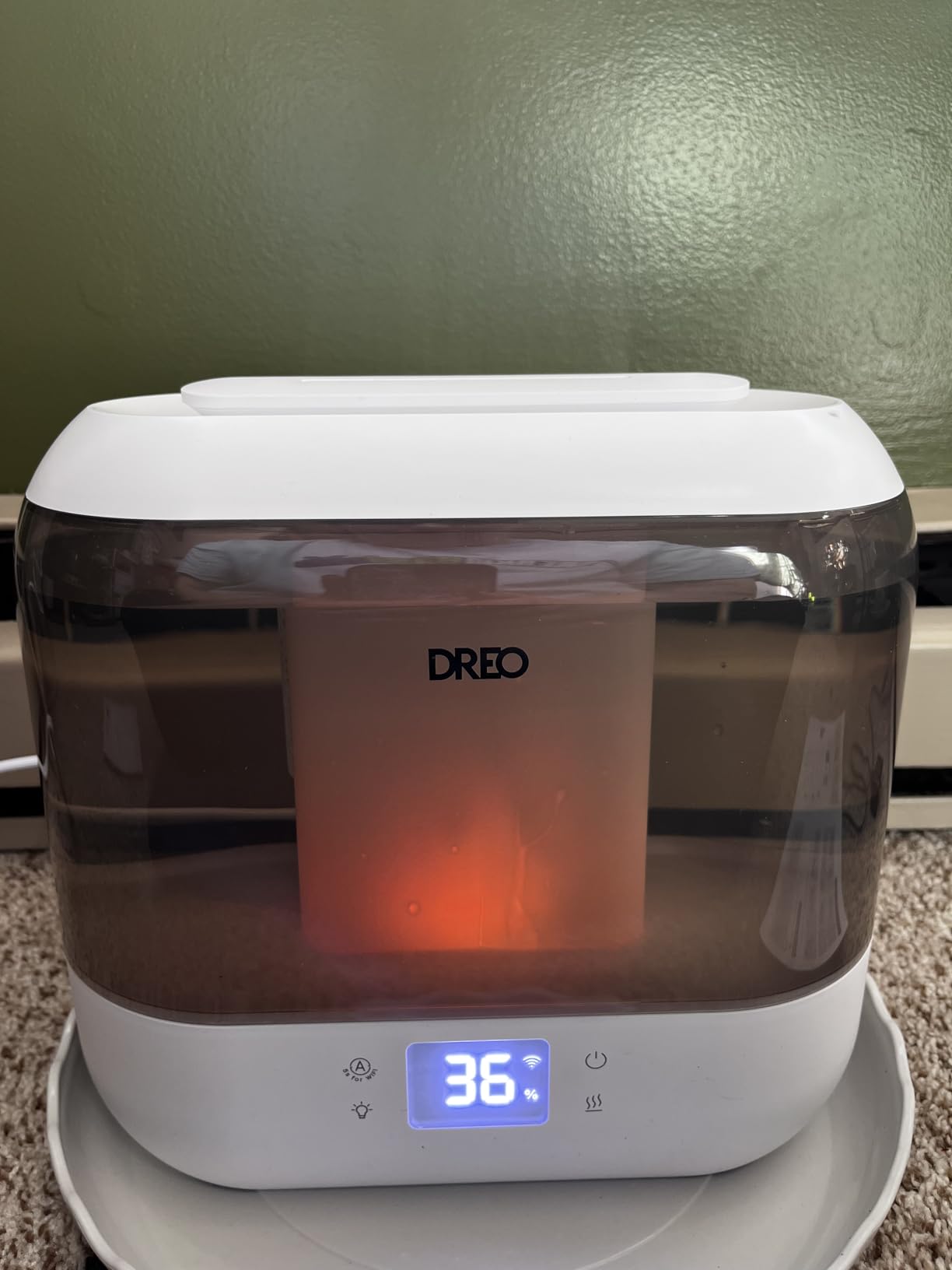 Dreo Smart Humidifiers for Bedroom, Top Fill 4L Supersized Humidifier Large Room with 28 dB, 36H Runtime, Touch/APP/Voice Control, Nightlight, Cool Mist Humidifiers for Baby, Plants, Indoor, Black customer photo 1