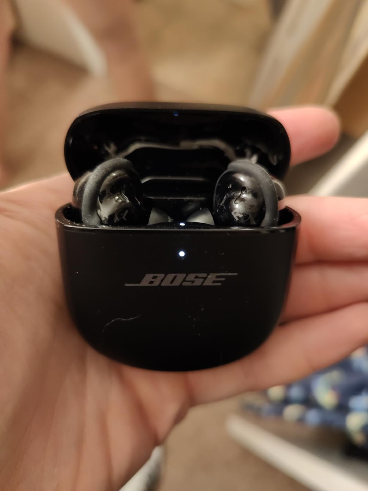 Bose QuietComfort Ultra Bluetooth Earbuds, Wireless Earbuds with Spatial Audio and World-Class Active Noise Cancellation, Deep Bass, Up to 6 Hours of Playtime, Black Customer Review Bose QuietComfort Ultra Bluetooth Earbuds, Wireless Earbuds with Spatial Audio and World-Class Active Noise Cancellation, Deep Bass, Up to 6 Hours of Playtime, Black - Customer Photo 2
