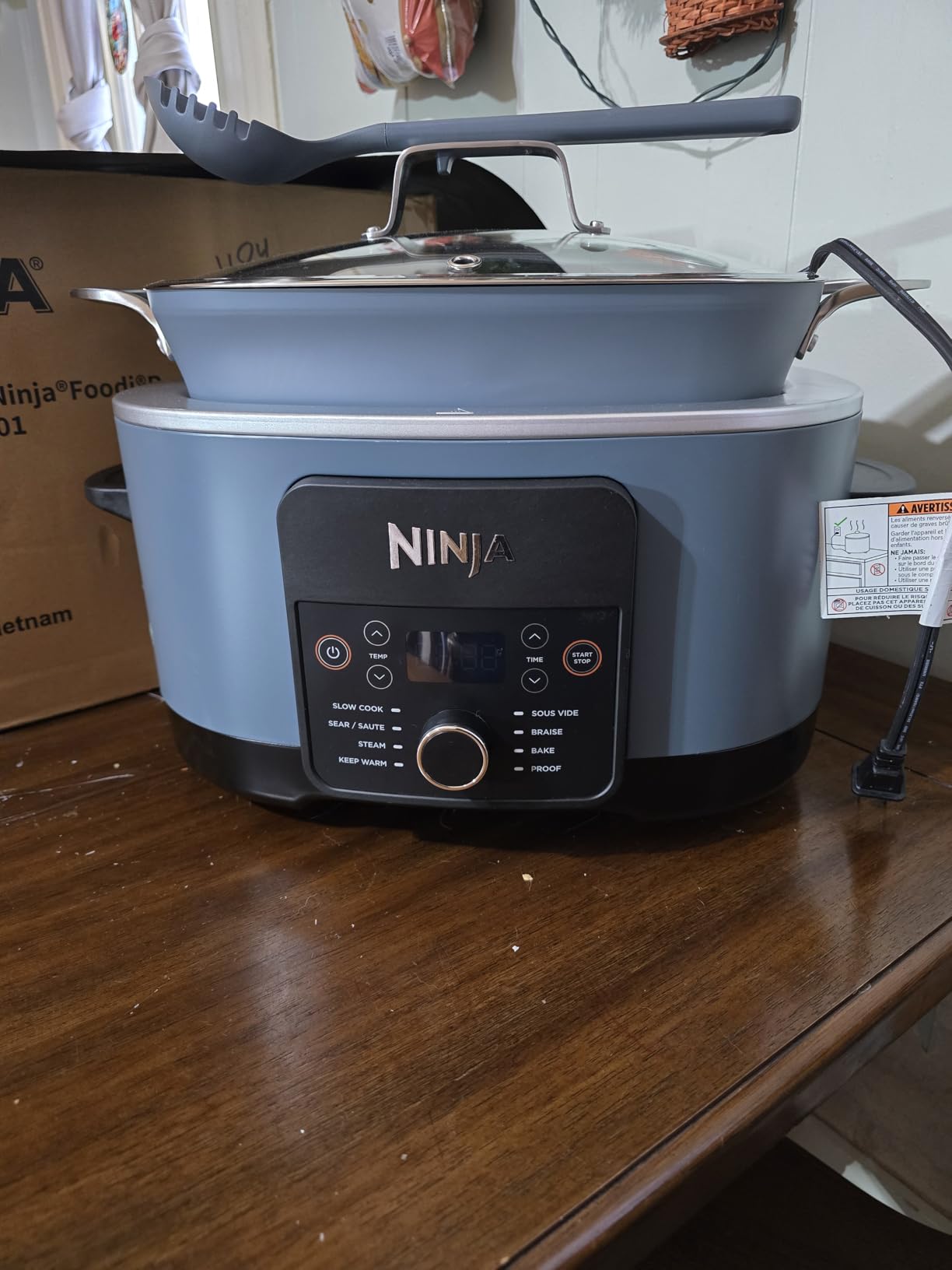 Ninja MC1101 Foodi Everyday Possible Cooker Pro, 8-in-1 Versatility, One-Pot Faster Cooking Replaces 10 Tools, Family-Sized Capacity with Adjustable Temp Control, 6.5 quarts, Midnight Blue - Customer Photo 1
