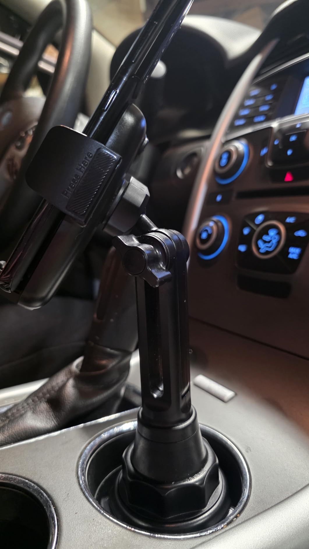LISEN Upgraded Version Cup Holder Phone Holder 360° Adjustable Long Neck Car Phone Mount Golf Cart Phone Holder, Truck Jeep Accessories for iPhone 17 Air Pro Samsung Google and All 4-7'' Phone,Black Customer Review LISEN Upgraded Version Cup Holder Phone Holder 360° Adjustable Long Neck Car Phone Mount Golf Cart Phone Holder, Truck Jeep Accessories for iPhone 17 Air Pro Samsung Google and All 4-7'' Phone,Black - Customer Photo 1