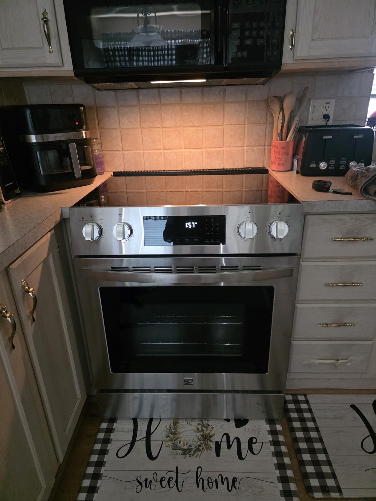 Kenmore Front Control Electric Range Oven with 5 Cooktop Elements with 7 Cooking Power Options, True Convection, Steam and Self Clean, Freestanding Oven, 4.8 cu. ft. Capacity Stainless Steel - Customer Photo 2