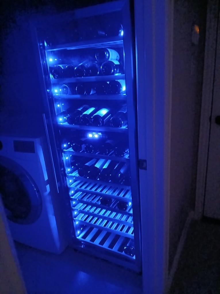 Large 200 Bottle Wine Fridge - 24 Inch Wine Cooler Refrigerator, Freestanding and Built-in Design, Upgraded Compressor Cooling, Intelligent Temperature Memory - Customer Photo 1
