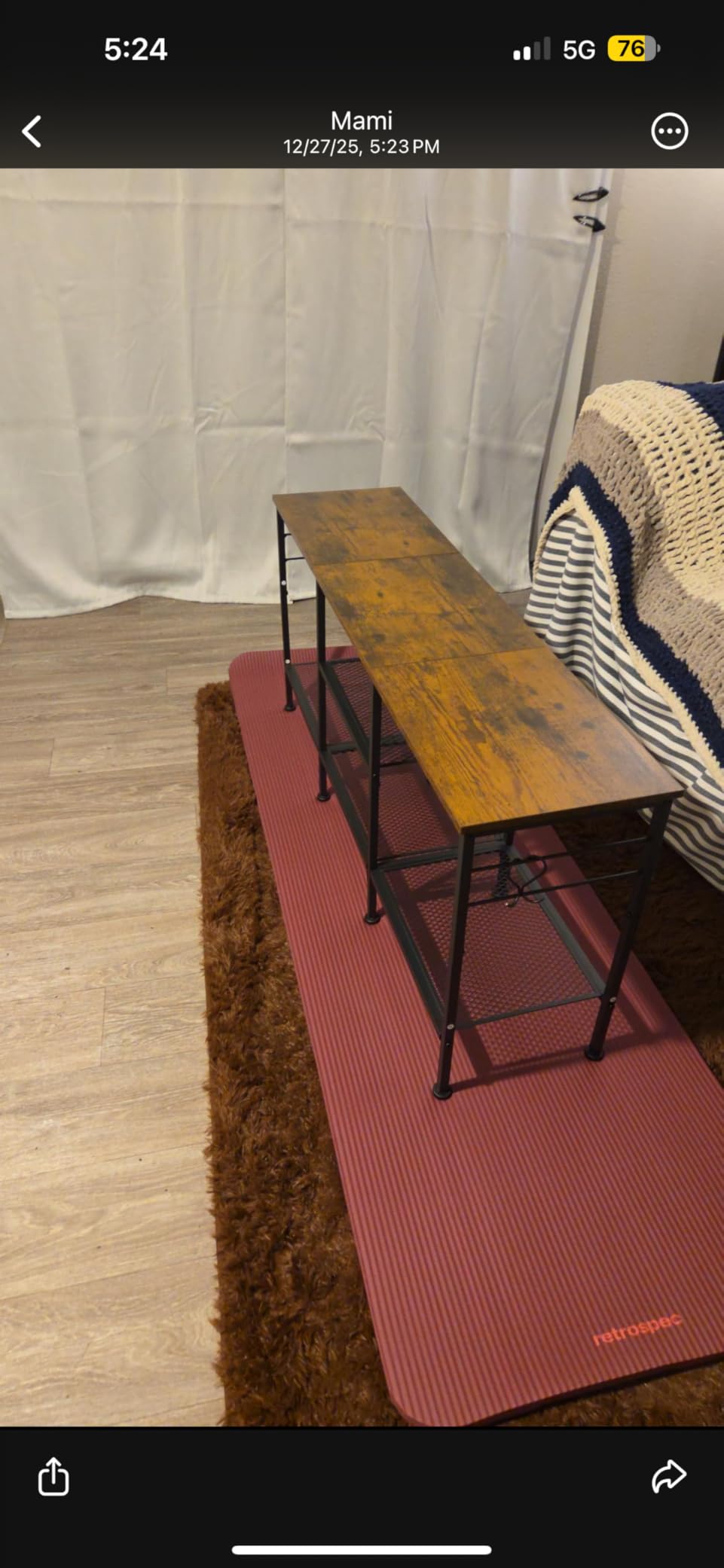 Furologee TV Stand for TVs up to 55 Inch, Entertainment Center with Open Storage Shelves, Media Console Table with Soundbar Shelf for Living Room, Bedroom, Rustic Brown customer photo 2