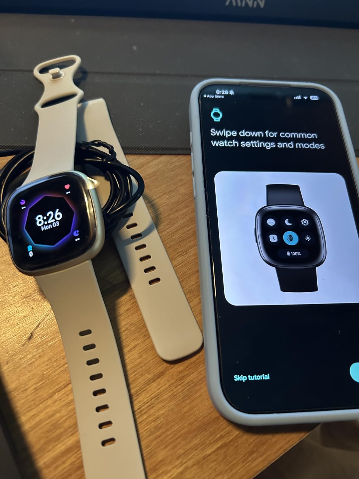 Fitbit Sense 2 Advanced Health Smartwatch - Lunar White (Renewed) Customer Review Fitbit Sense 2 Advanced Health Smartwatch - Lunar White (Renewed) - Customer Photo 2