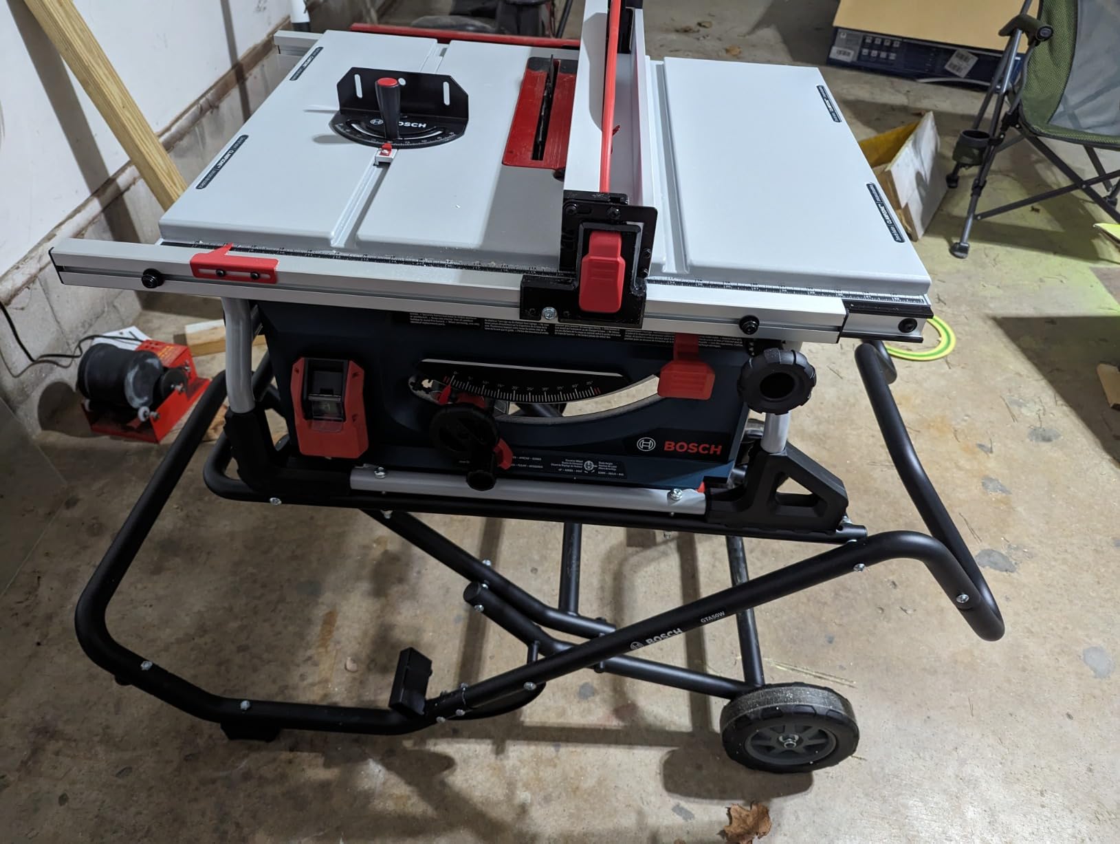 BOSCH GTS15-10 10 Inch Portable Jobsite Table Saw with Gravity-Rise Wheeled Stand, 15 Amp, 32-1/8 Inch Rip Capacity, 4 HP customer photo 1