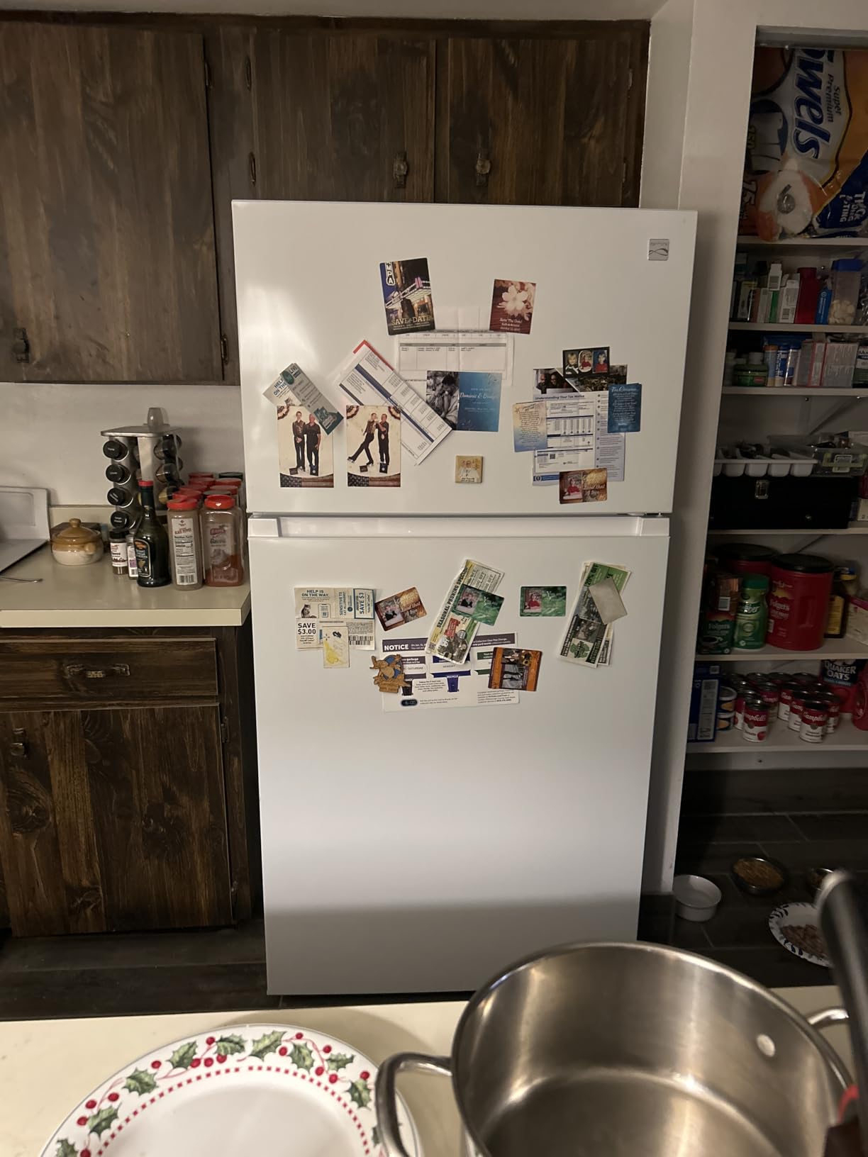 Kenmore 33 in. 20.5 cu. ft. Capacity Refrigerator/Freezer with Full-Width Adjustable Glass Shelving, Humidity Control Crispers, ENERGY STAR Certified, White - Customer Photo 1